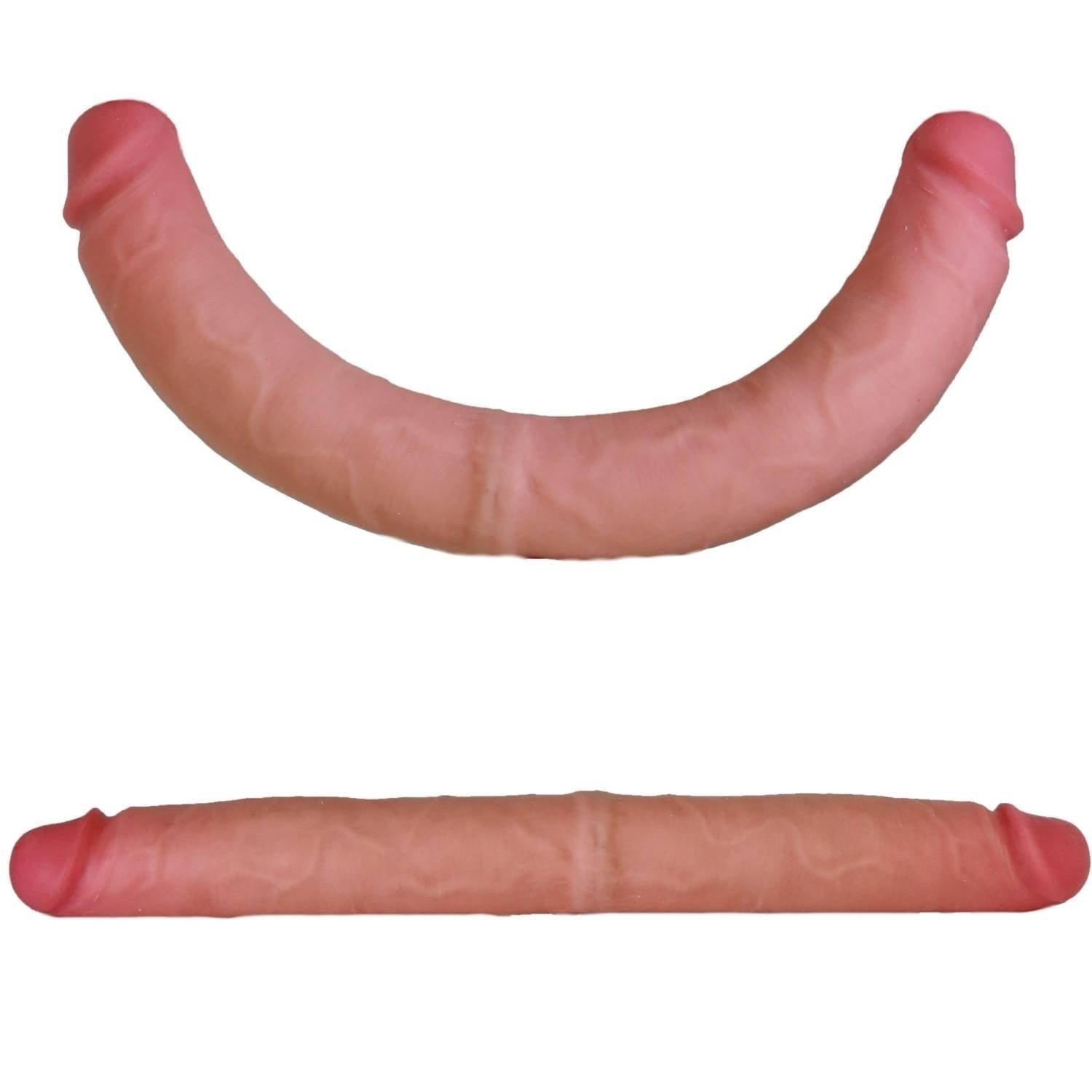 Victor - Sliding Skin Ultra Soft Realistic Double Ended Dildo Hareketli Kayar Deri Çift Katmanlı Çift Taraflı Gerçekçi Yapay Penis 30 CM