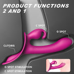 Lord Rabbit - Şarjlı Aynı Anda G Nokta ve Klitoris Uyarıcı Vibratör Strapless Strapon 2 in 1 Rabbit Vibratör