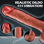 Frank - Şarjlı Uzaktan Kumandalı Isıtmalı İleri Geri Hareketli ve Rotasyonlu Realistik Dildo Gerçekçi Yapay Penis 25 CM