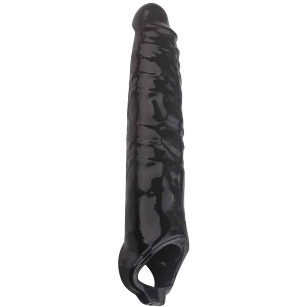 Gerçekçi Doku Penis Büyütücü ve Kalınlaştırıcı 7 CM Uzatmalı Zenci Realistik Penis Kılıfı 27 CM