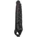 Gerçekçi Doku Penis Büyütücü ve Kalınlaştırıcı 7 CM Uzatmalı Zenci Realistik Penis Kılıfı 27 CM