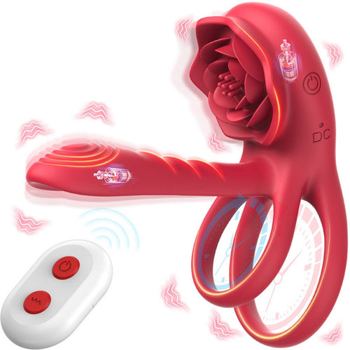 Barry Pro RCT - Şarjlı Uzaktan Kumandalı Çift Motorlu G Nokta Klitoris Uyarıcı Vibratör Titreşimli Testis ve Penis Halkası