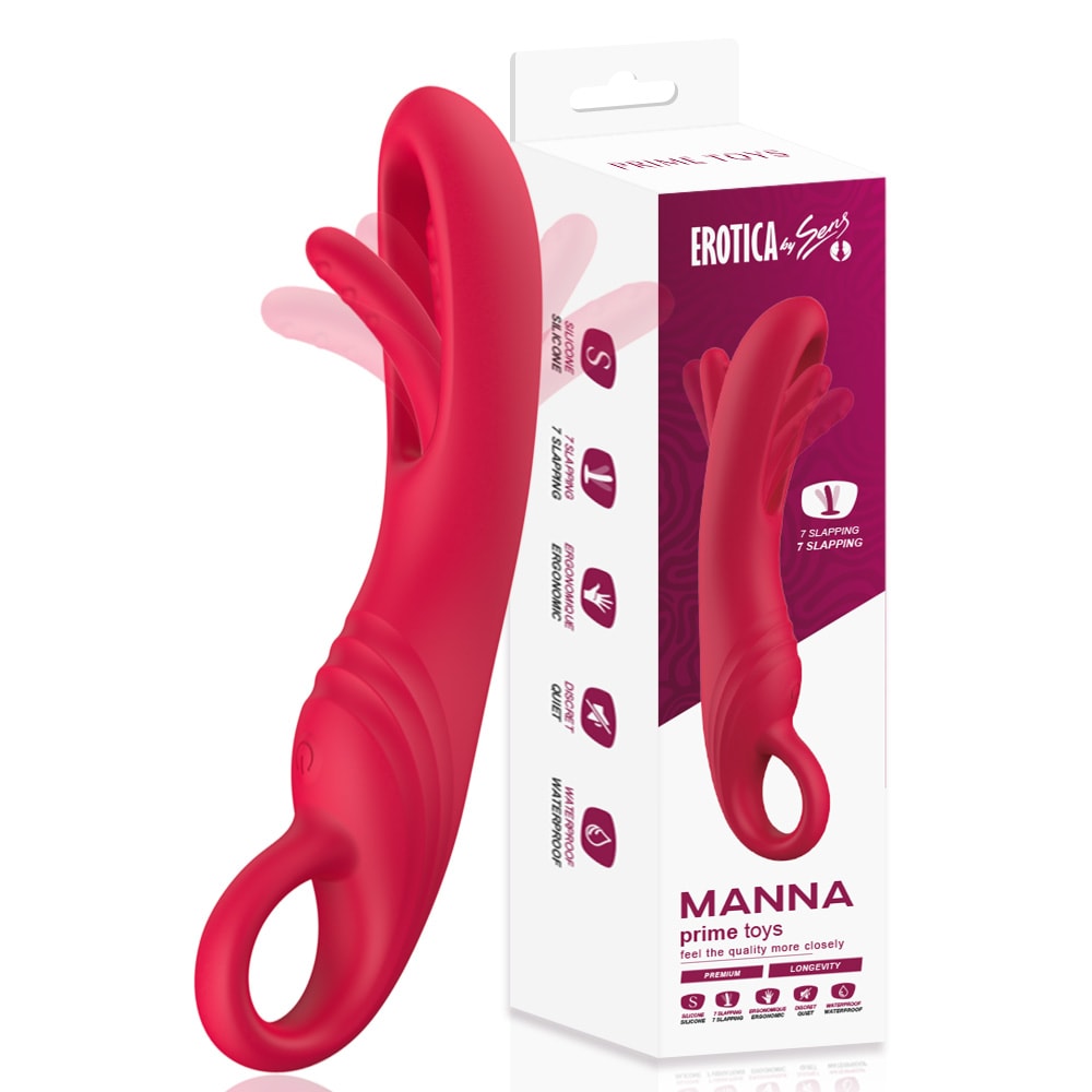 Manna - Şarjlı Tutma Aparatlı Aşağı Yukarı Parmak Hareketli Kavisli G Nokta Uyarıcı Vibratör
