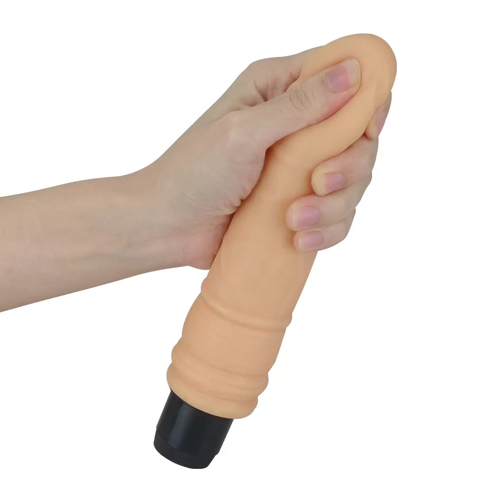 Xtreme Feel - Multi Speed Güçlü Titreşimli Yumuşak Doku Realistik Dildo Testissiz Gerçekçi Yapay Penis 20x4 CM