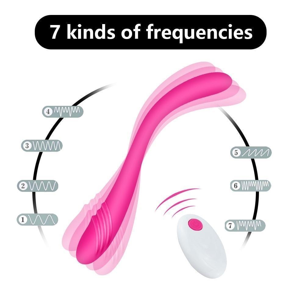 Double Ended - Şarjlı Kablosuz Kumandalı G-Spot Uyarıcı Bükülebilir Çift Taraflı Kullanılabilir Vibratör