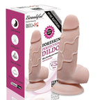 Hareketli Kayar Deri Çift Katmanlı Realistik Dildo Ultra Yumuşak Kalın Gerçekçi Yapay Penis 16x4 CM