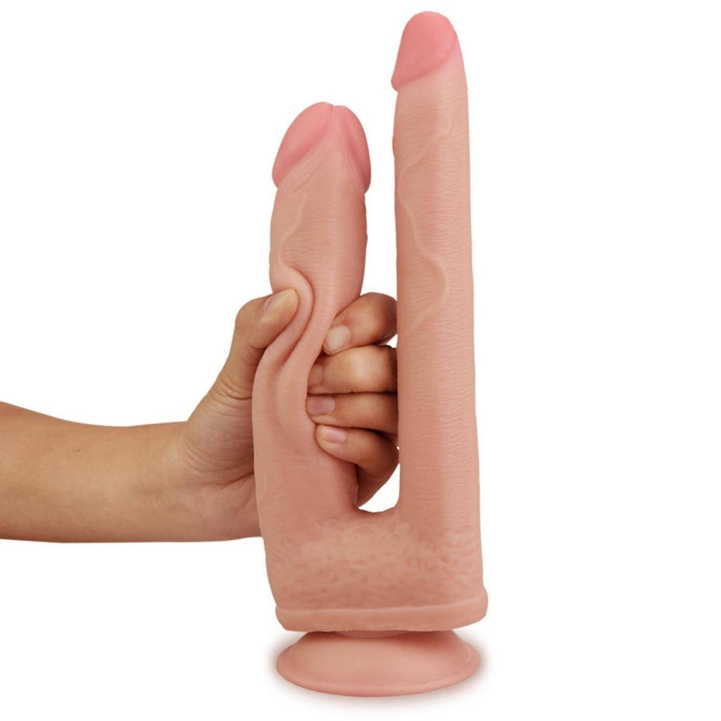 Ryder - Çift Taraflı Hareketli Kayar Deri Çift Katmanlı Realistik Vibratör Dildo Ultra Yumuşak Gerçekçi Titreşimli Yapay Penis