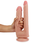 Ryder - Çift Taraflı Hareketli Kayar Deri Çift Katmanlı Realistik Vibratör Dildo Ultra Yumuşak Gerçekçi Titreşimli Yapay Penis