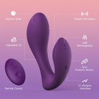 Vera - Kablosuz Kumandalı Şarjlı Klitoris ve G Spot Uyarıcı Isıtmalı Giyilebilir Sessiz 2 in 1 Vibratör