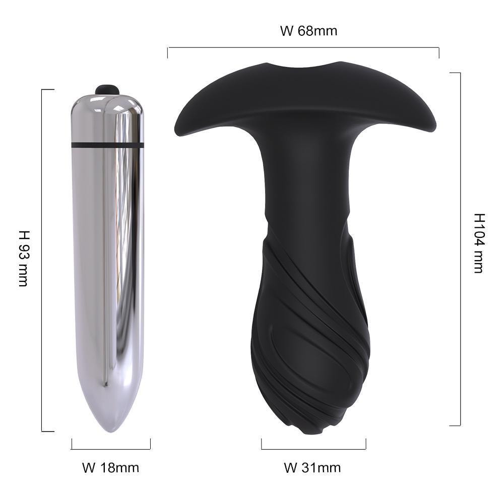 Magic - Çıkar Tak Bullet Vibratörlü Güçlü Titreşimli 1 Fonksiyonlu Silikon Anal Plug