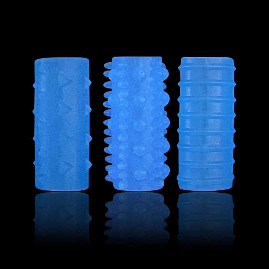 Convex Stimulus - Tırtıklı 3 Farklı Silikon Penis Kılıfı Set 4 CM