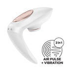 Satisfyer Pro 4 Couples Şarjlı Klitoris Emiş ve G Nokta Uyarıcı 2 in 1 Çift Vibratörü
