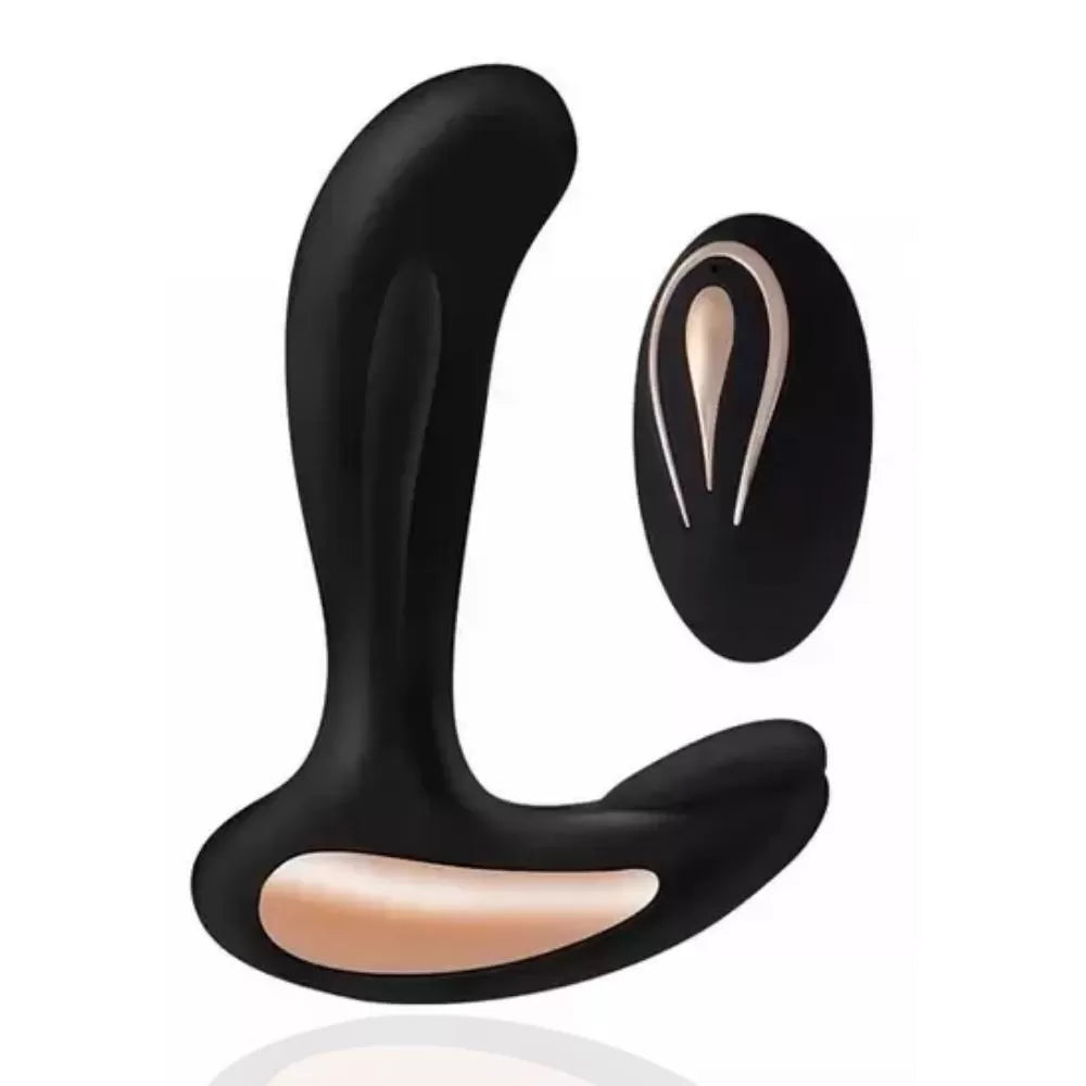 Prostate Massager - Şarjlı Kablosuz Kumandalı Aynı Anda Perine ve Prostat Uyarıcı Güçlü Titreşimli Masaj Vibratör