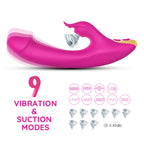 Amant - Şarjlı Aynı Anda G Spot Uyarıcı ve Klitoris Emiş Güçlü Esnek 2 in 1 Rabbit Vibratör