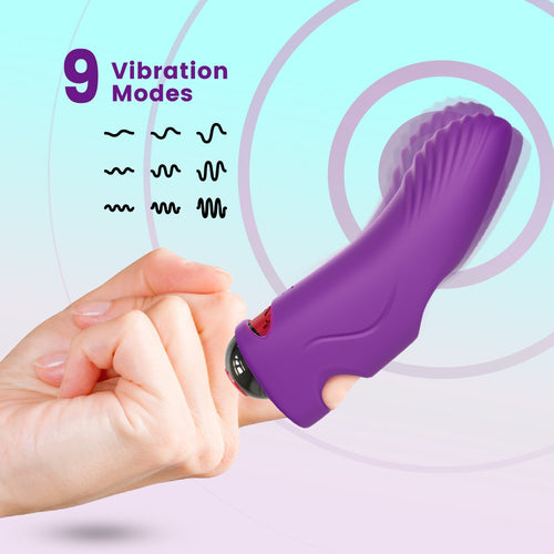 Aurora - Şarjlı G Nokta ve Klitoris Uyarıcı Parmağa Takılabilir Mini Vibratör