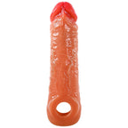 Eric - Uzaktan Kumandalı Şarjlı G Spot Uyarıcı Güçlü Titreşimli Ultra Realistik Penis Kılıfı - 6.5 CM Uzatmalı
