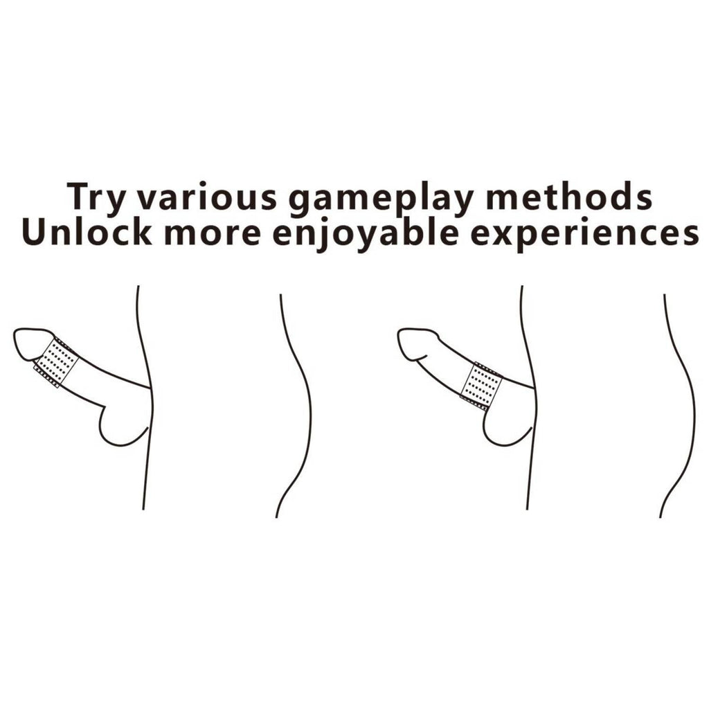 Convex Stimulus - Tırtıklı 3 Farklı Silikon Penis Kılıfı Set 4 CM