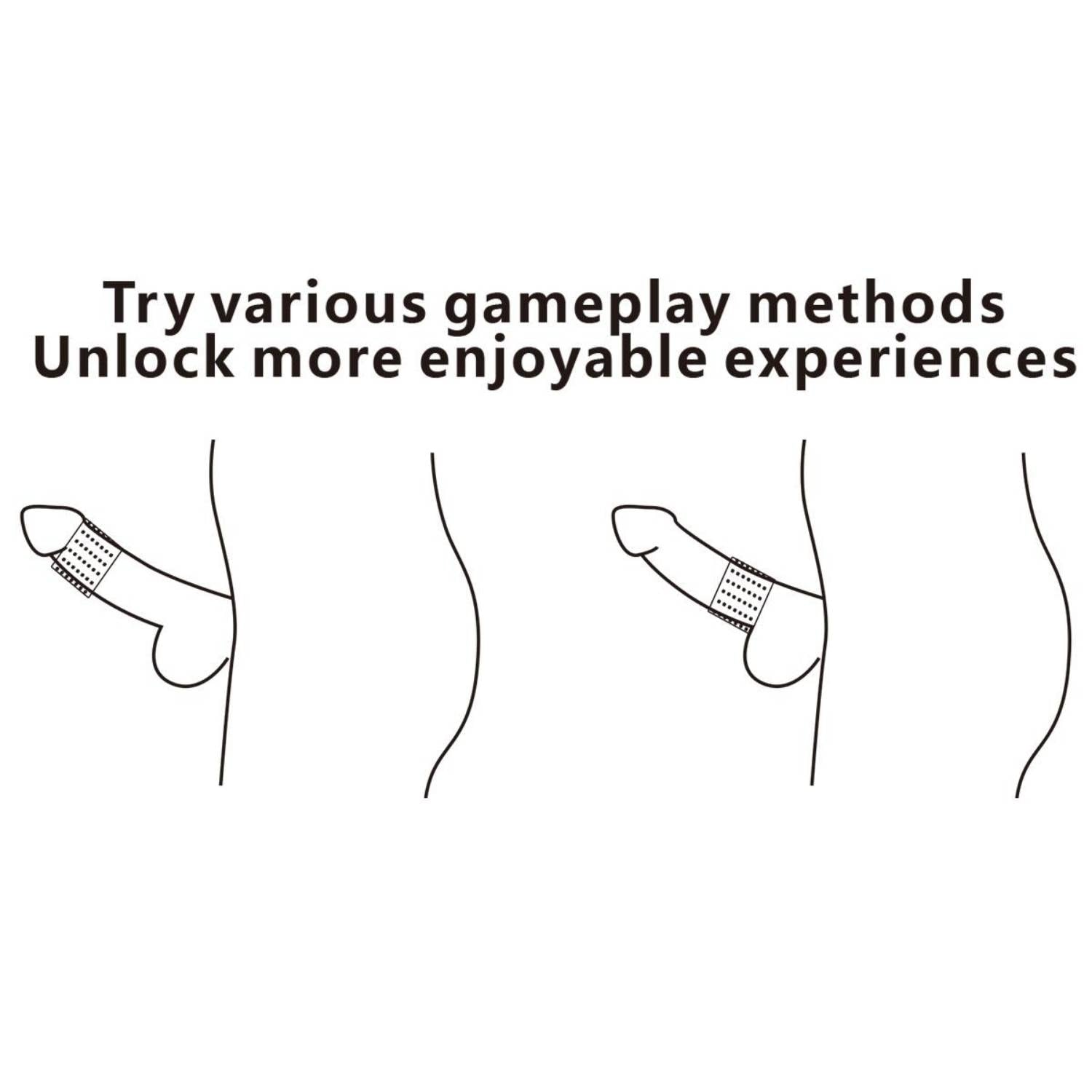Convex Stimulus - Tırtıklı 3 Farklı Silikon Penis Kılıfı Set 4 CM