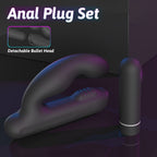 Gladiator - Şarjlı Çıkarılabilir Bullet Motorlu 2 in 1 Perine ve Prostat Uyarıcı Vibratör