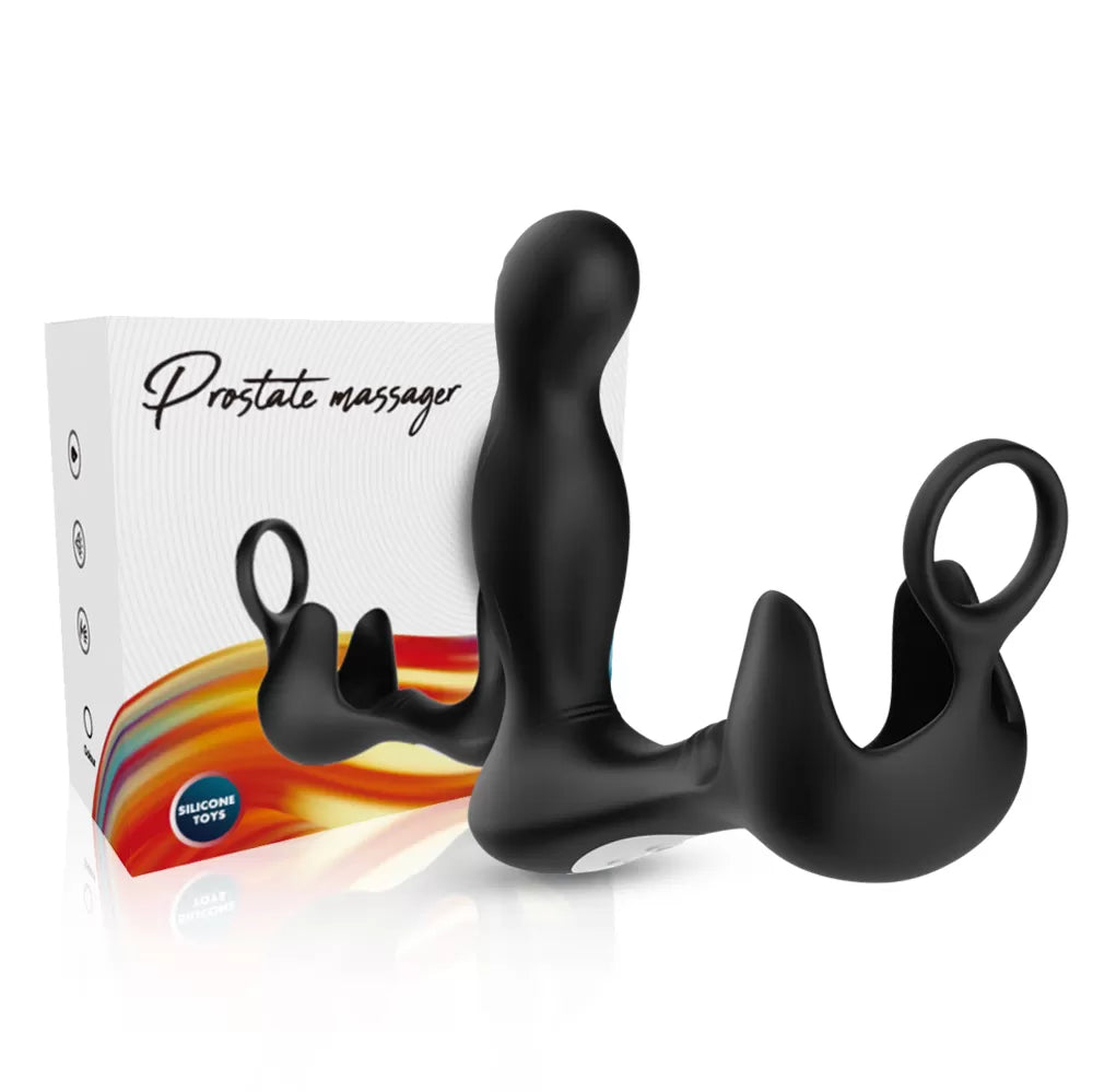 Gale Max - Manyetik Şarjlı Uzaktan Kumandalı 360° Dönen Perine ve Testis Uyarıcı Halkalı Prostat Masaj Vibratör