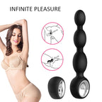 Milly - Şarjlı Uzaktan Kumandalı Tutma Aparatlı Boncuk Prostat Uyarıcı Vibratör Silikon Titreşimli Anal Beads Plug