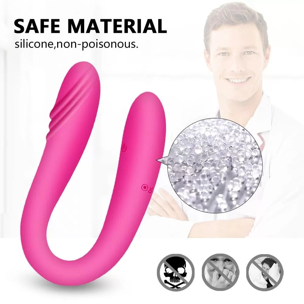 Double Ended - Şarjlı Kablosuz Kumandalı G-Spot Uyarıcı Bükülebilir Çift Taraflı Kullanılabilir Vibratör