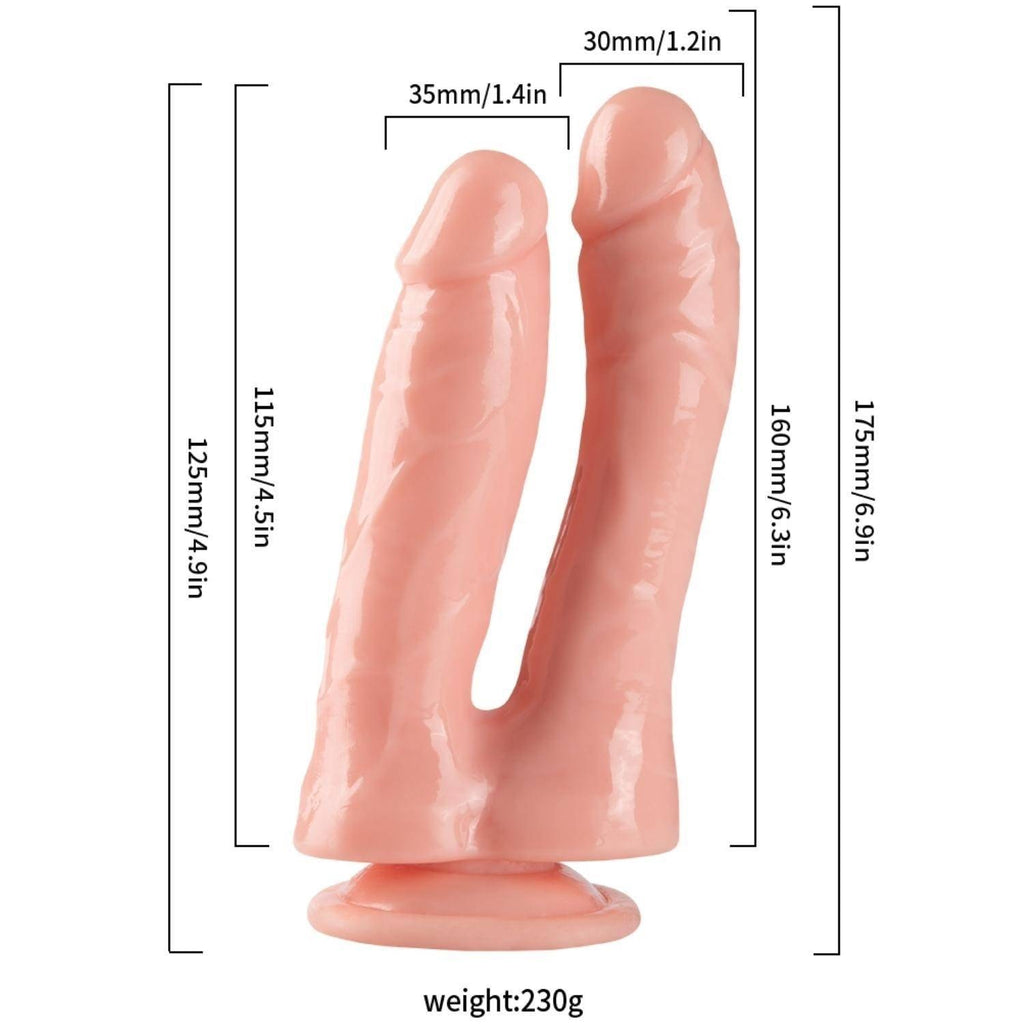 Ultra Soft Realistic Double Penetrator Dildo Yumuşak Doku Gerçekçi Çift Taraflı Realistik Yapay Penis