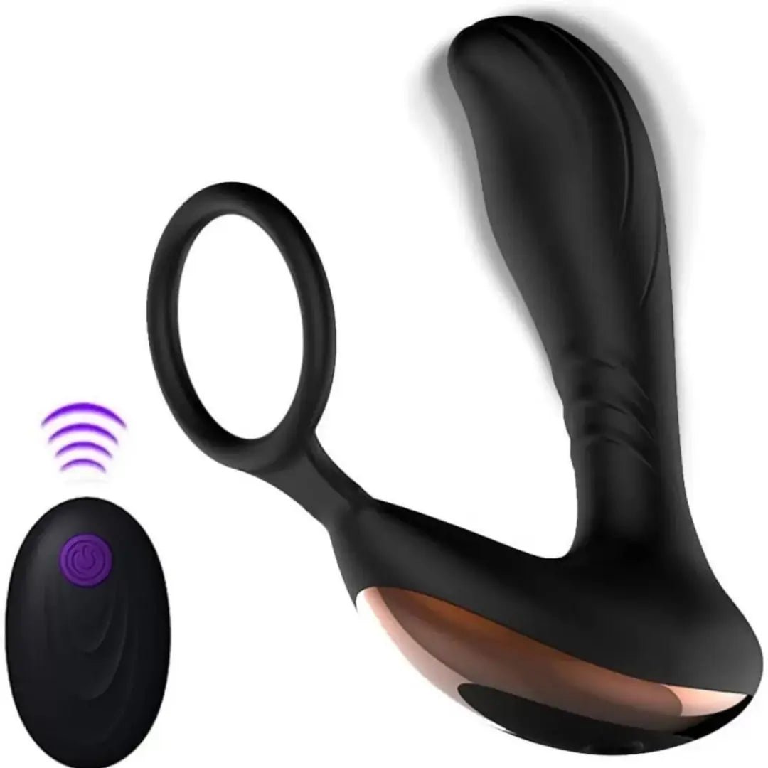 LEMO - Şarjlı Kablosuz Uzaktan Kumadalı Penis Halkalı Prostat Masaj ve Perine Uyarıcı Vibratör - SENS SHOP