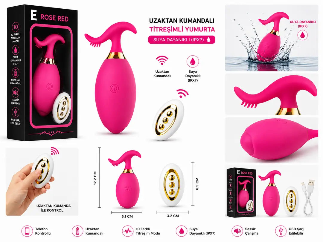 LumiLumi Whisper Vibrating Egg Kablosuz Kumandalı Klitoris ve Vajina Uyarıcı 2 in 1 Vibratör