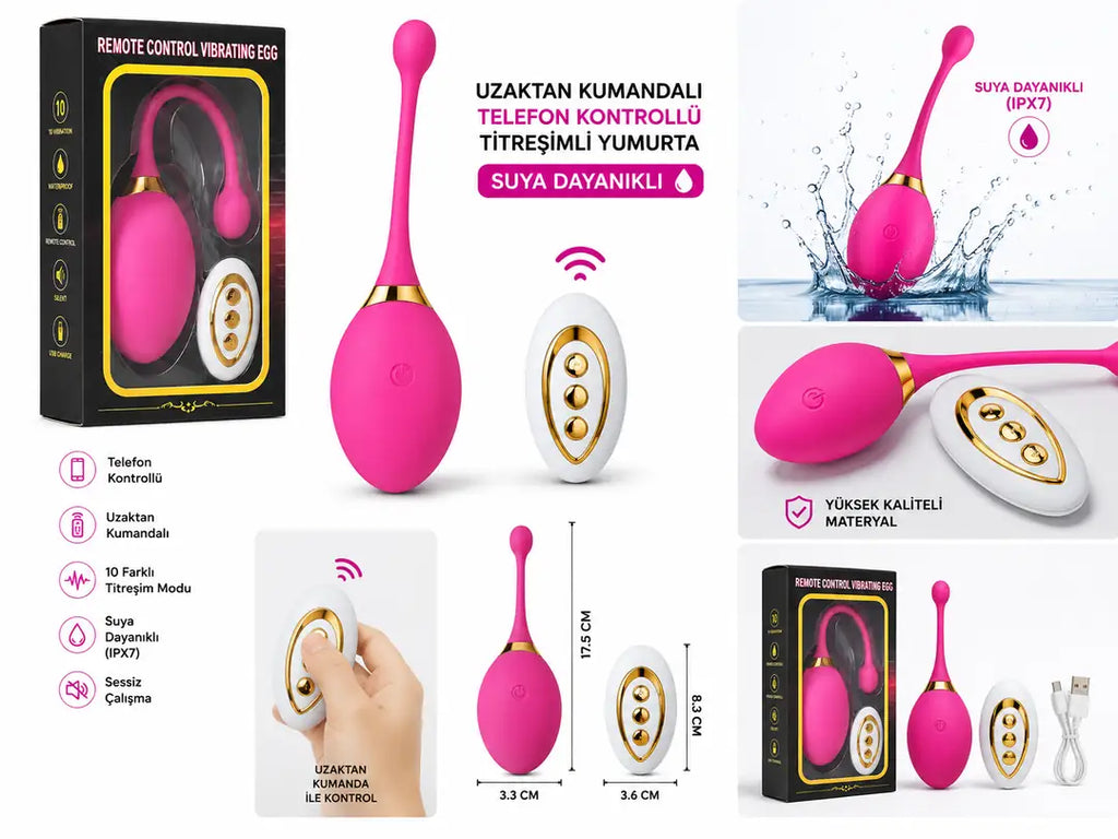 LumiLumi Pink Pearl Vibrating Egg Kablosuz Kumandalı Klitoris ve Vajina Uyarıcı 2 in 1 Vibratör