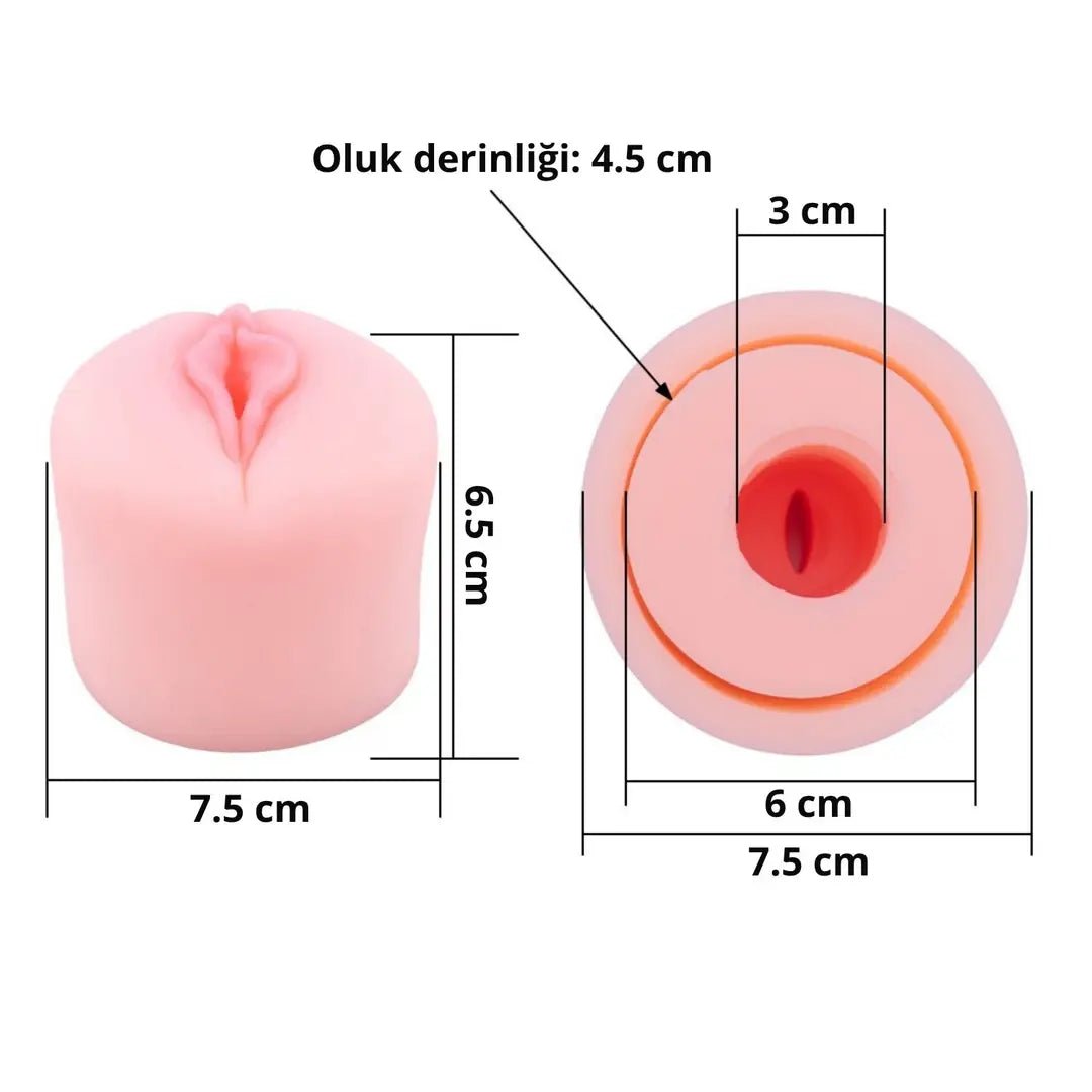 Pump Sleeve ML - Hazneyi Kavrayan Geliştirilmiş Süper Gerçekçi Dokulu Penis Pompası Vajina Başlığı - SENS SHOP