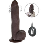 Ruben - Hareketli Kayar Deri Çift Katmanlı Realistik Vibratör Dildo Ultra Yumuşak Gerçekçi Titreşimli Zenci Yapay Penis