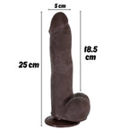 Ruben - Hareketli Kayar Deri Çift Katmanlı Realistik Vibratör Dildo Ultra Yumuşak Gerçekçi Titreşimli Zenci Yapay Penis