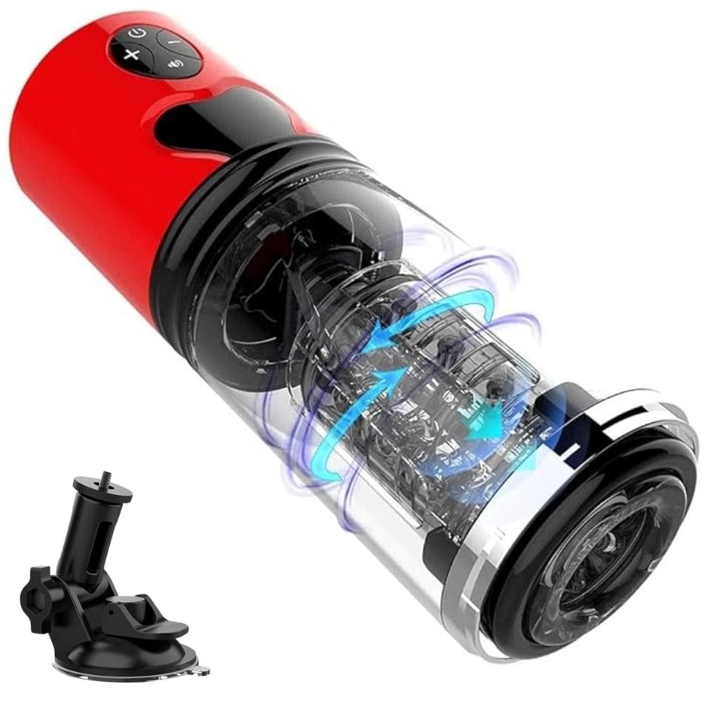 Şarjlı AI Çip Sesli İleri Geri Hareketli ve 360° Dönme Rotasyonlu Vantuzlu Tam Otomatik Mastürbatör - SENS SHOP
