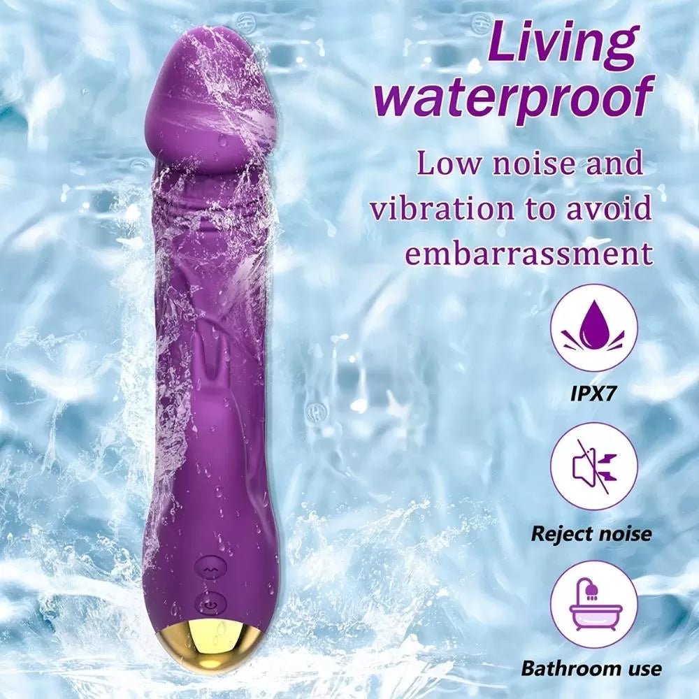 Şarjlı Çift Titreşim Motorlu Klitoris ve G Spot Uyarıcı Dildo Rabbit Vibratör - Senserotikshop