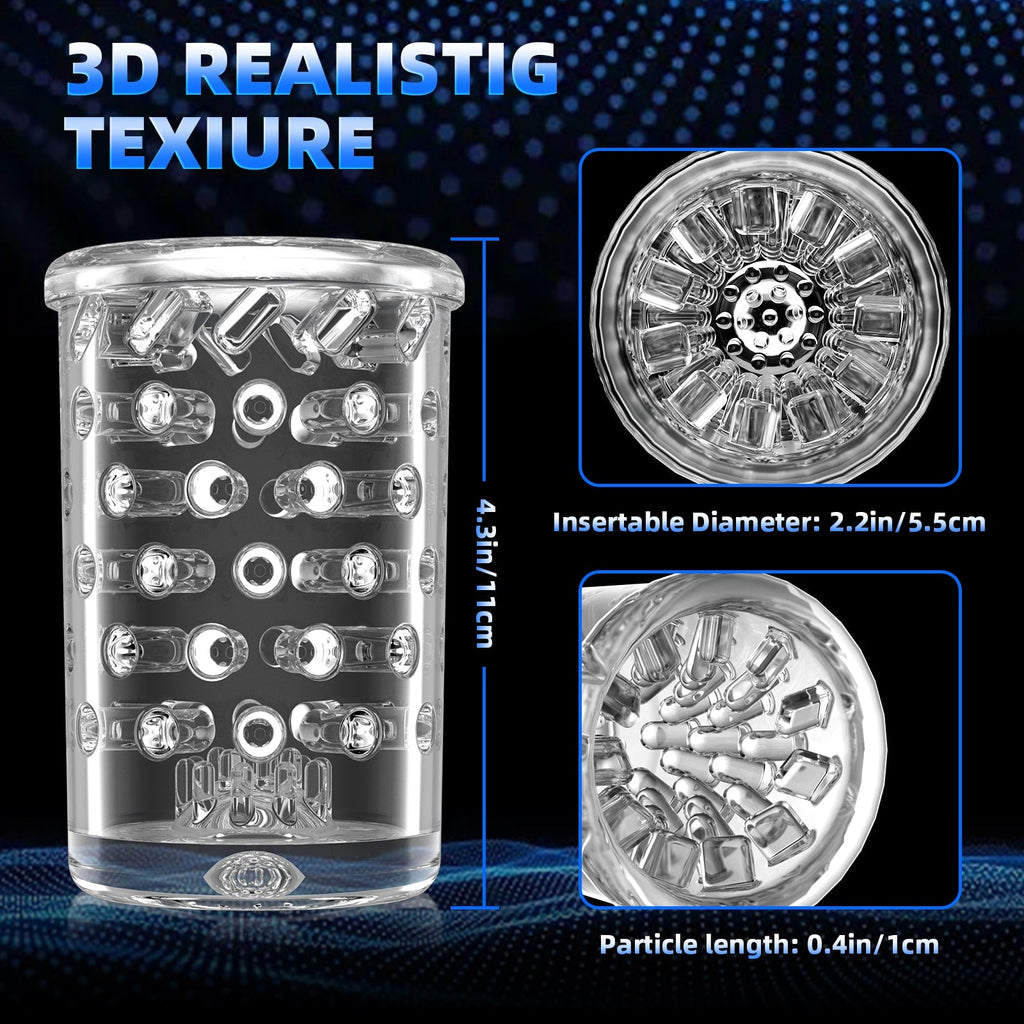 Şarjlı İleri Geri ve Dönme Hareketli ve Emiş Özellikli 3 in 1 LCD Ekran Otomatik Vajina Mastürbatör - Senserotikshop