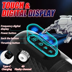 Şarjlı İleri Geri ve Dönme Hareketli ve Emiş Özellikli 3 in 1 LCD Ekran Otomatik Vajina Mastürbatör - Senserotikshop