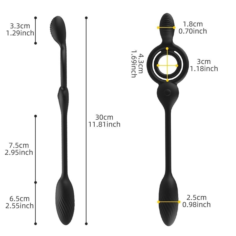 Şarjlı Kablosuz Kumandalı Prostat Perine Uyarıcı Anal Vibratör Klitoris Uyarıcı Testis Penis Halkası - SENS SHOP