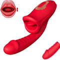 Şarjlı Klitoris Uyarıcı Dil Dudak Hareketli G Nokta Uyarıcı Güçlü Titreşimli 2 in 1 Oral Vibratör - SENS SHOP