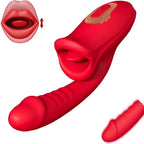 Şarjlı Klitoris Uyarıcı Dil Dudak Hareketli G Nokta Uyarıcı Güçlü Titreşimli 2 in 1 Oral Vibratör - SENS SHOP