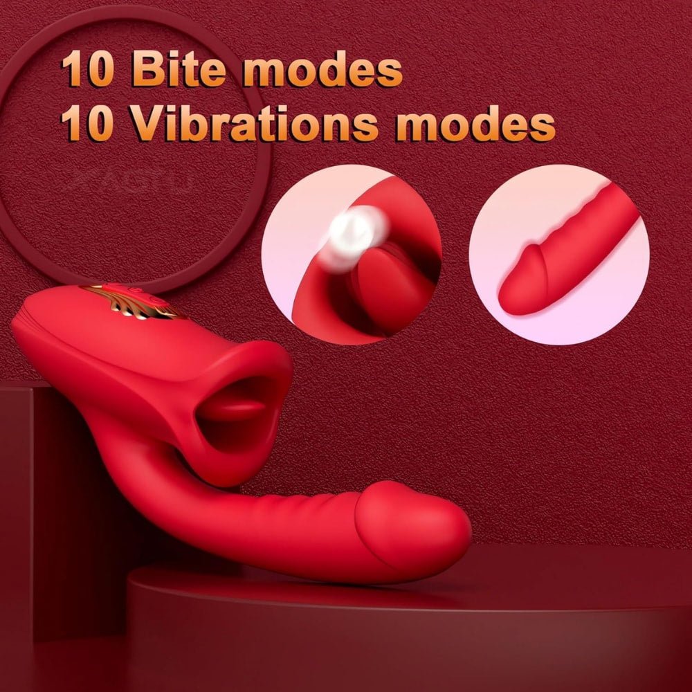 Şarjlı Klitoris Uyarıcı Dil Dudak Hareketli G Nokta Uyarıcı Güçlü Titreşimli 2 in 1 Oral Vibratör - SENS SHOP