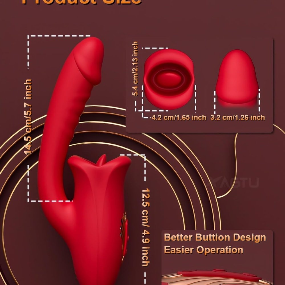 Şarjlı Klitoris Uyarıcı Dil Dudak Hareketli G Nokta Uyarıcı Güçlü Titreşimli 2 in 1 Oral Vibratör - SENS SHOP