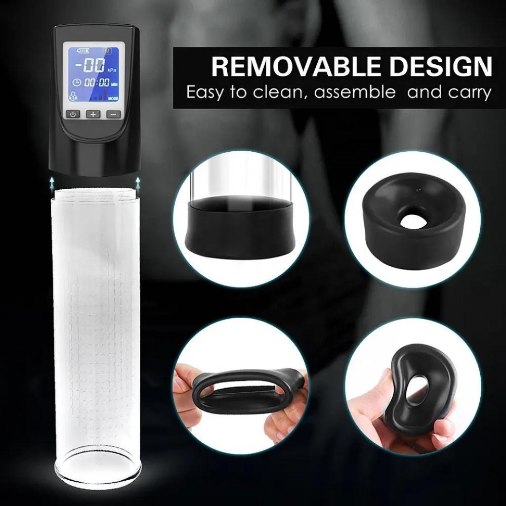Şarjlı LCD Ekran Dijital Göstergeli Profesyonel Akıllı Tam Otomatik Penis Vakum Pompası - SENS SHOP