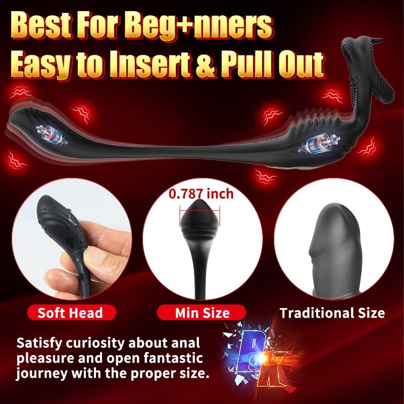 Şarjlı Testis ve Penis Halkalı Güçlü Titreşimli Çift Motorlu Perine ve Prostat Uyarıcı Vibratör - Senserotikshop
