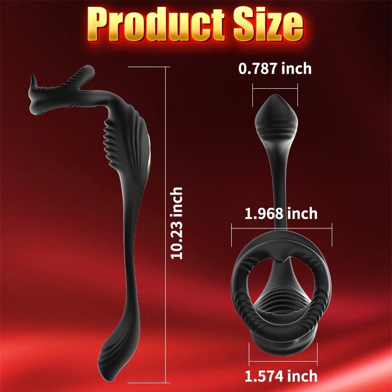 Şarjlı Testis ve Penis Halkalı Güçlü Titreşimli Çift Motorlu Perine ve Prostat Uyarıcı Vibratör - Senserotikshop