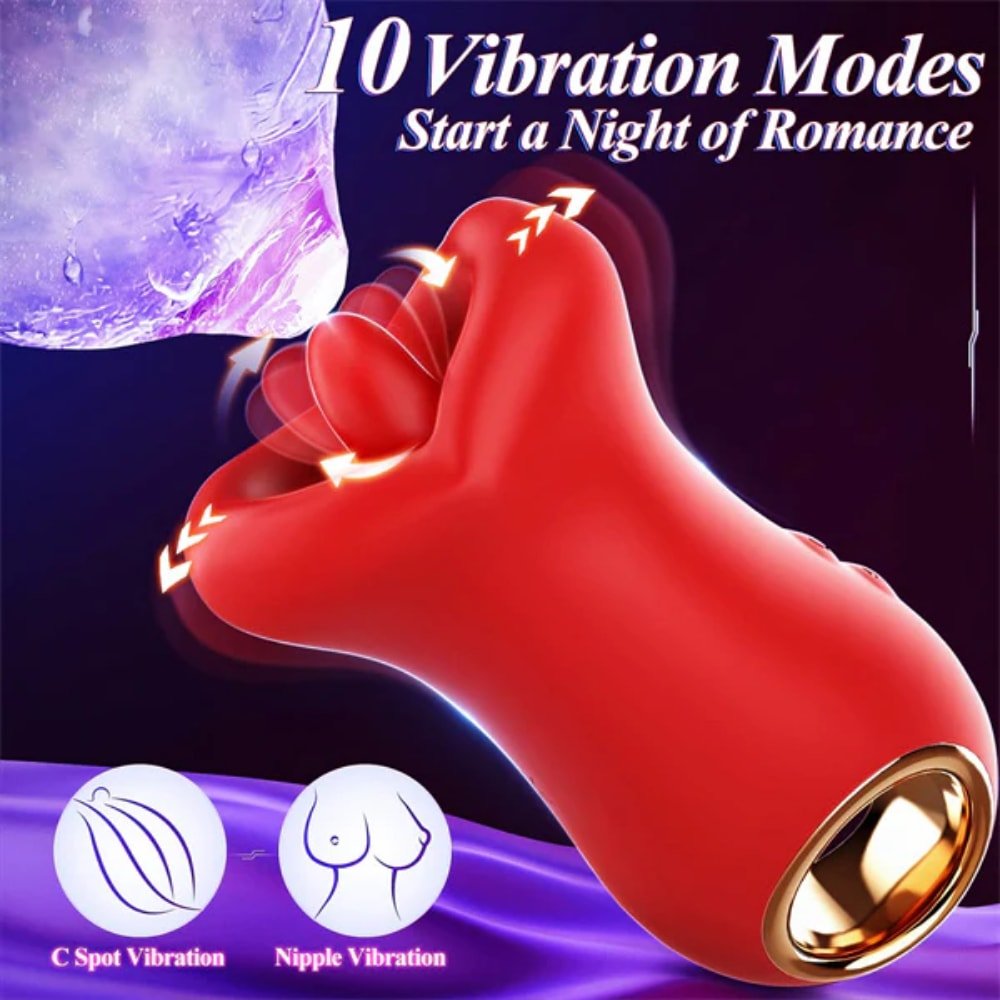 Şarjlı Tutma Aparatlı Dudak ve Dil Yalama Hareketli Titreşimli Klitoris Uyarıcı 3 in 1 Oral Vibratör - Senserotikshop