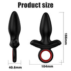 Şarjlı Tutma Aparatlı Güçlü Titreşimli Anal Plug 2 in 1 Çift Motorlu Perine Prostat Masaj Vibratör - Senserotikshop