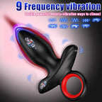 Şarjlı Tutma Aparatlı Güçlü Titreşimli Anal Plug 2 in 1 Çift Motorlu Perine Prostat Masaj Vibratör - Senserotikshop