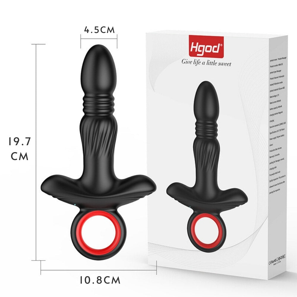 Şarjlı Tutma Aparatlı İleri Geri Hareketli Titreşimli 3 Motorlu Prostat Uyarıcı Anal Vibratör - Senserotikshop