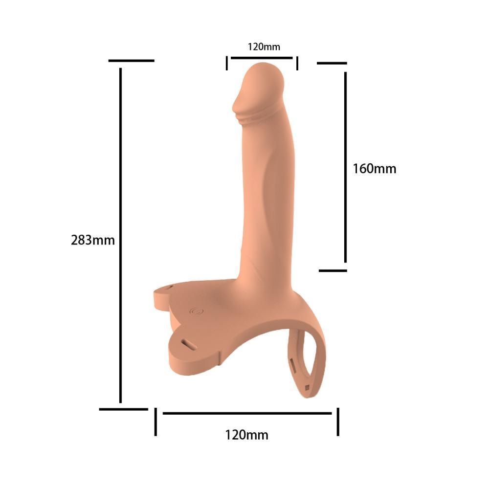 Şarjlı Ultra Yumuşak Dokulu İçi Boş Belden Bağlamalı Realistik Vibratör - Senserotikshop